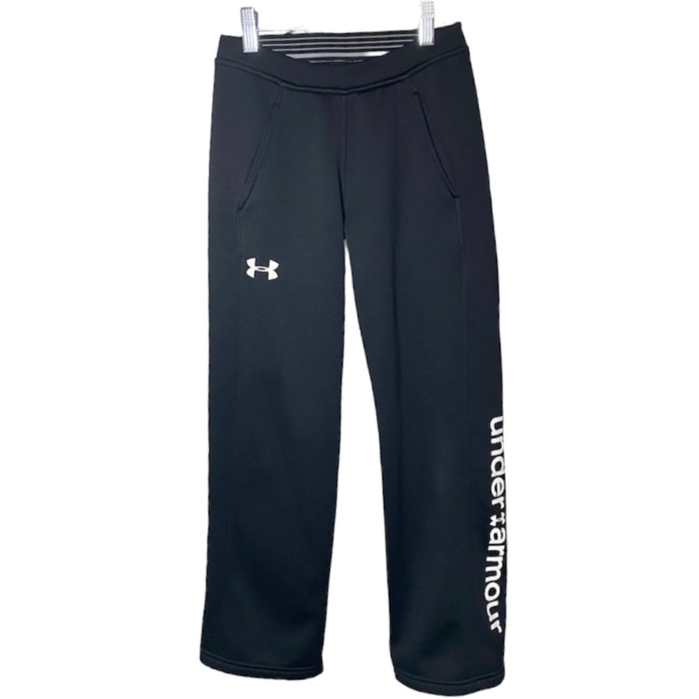 Under Armour Girls Sweat Pants Size Small Black